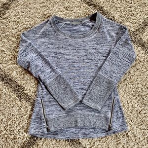 ATHLETA Grey ‘Cityscape’ Side ZIP Sweatshirt